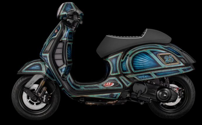 Ölwanne für Vespa GTS/​GTS Super/​GTV/​GT 60 250-300ccm 4T LC, schwarz