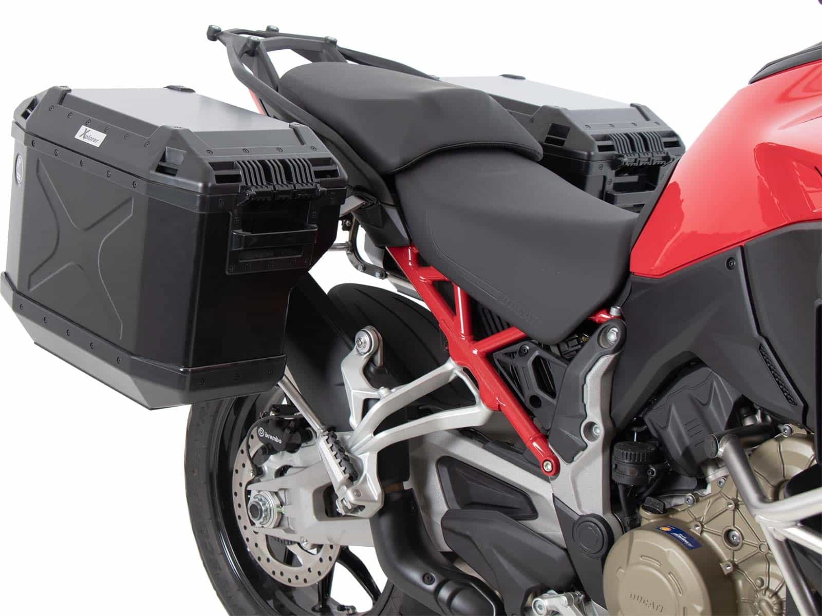 Kofferträgerset Cutout inkl. Kofferset Xplorer Cutout schwarz für Ducati Multistrada V4 (25-)