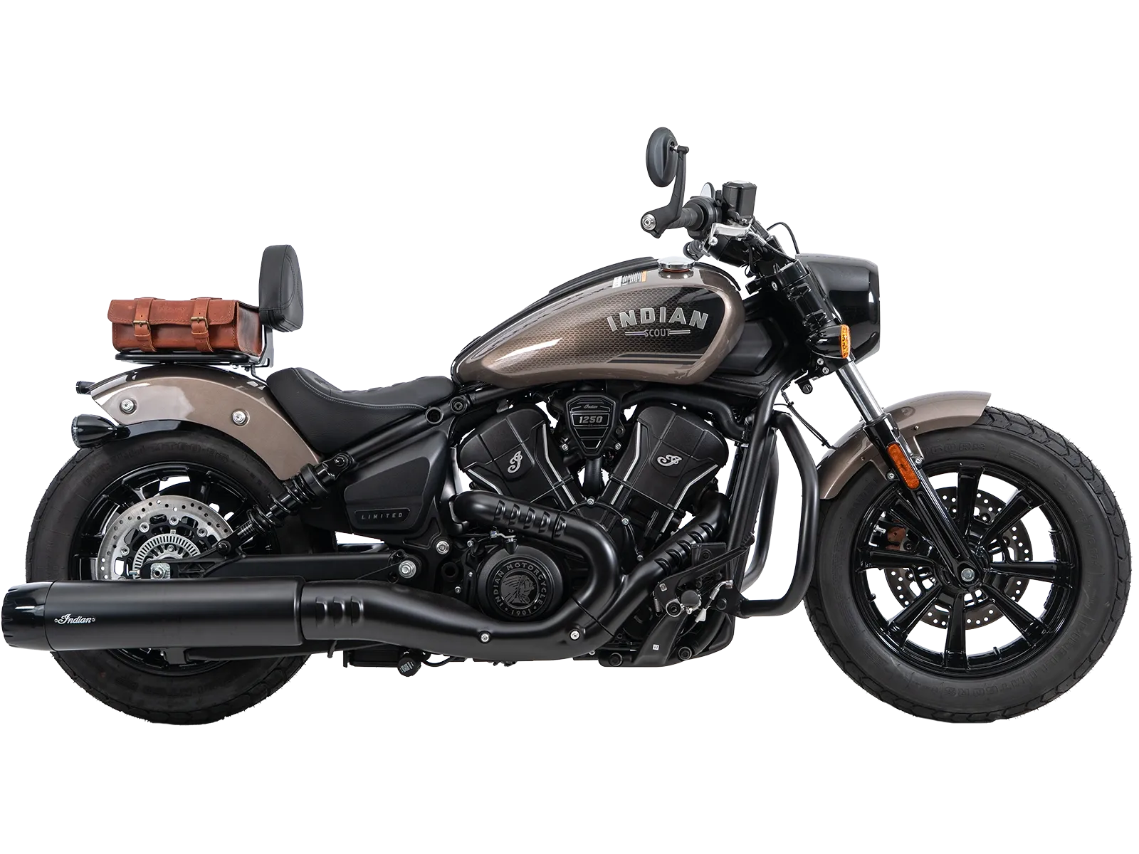 Solorack mit Rückenlehne schwarz für Indian Scout Bobber 1250 (25-) Hepco & Becker