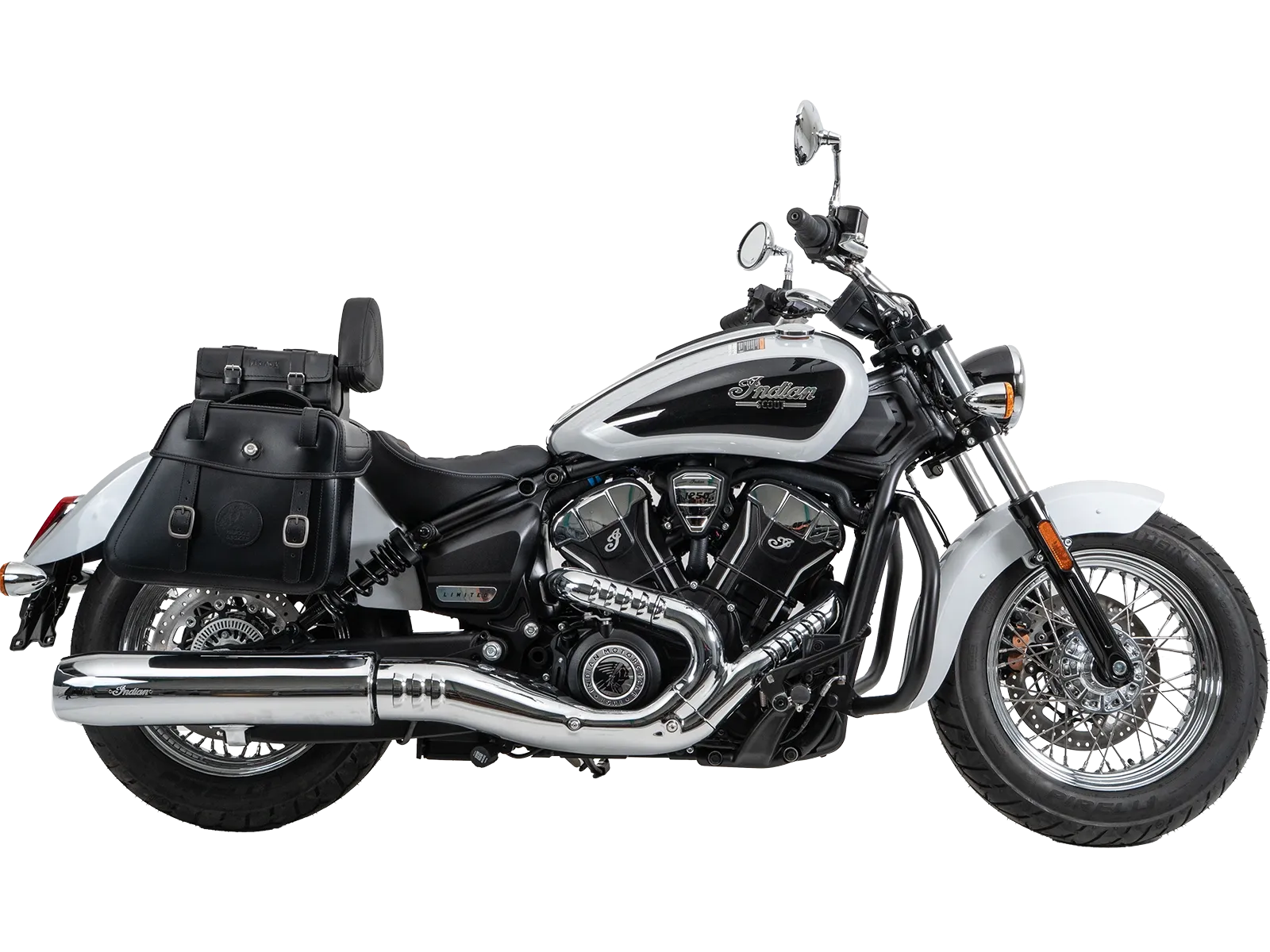 Ledertaschenhalter Cutout schwarz für Indian Scout Classic 1250 (25-) Hepco & Becker