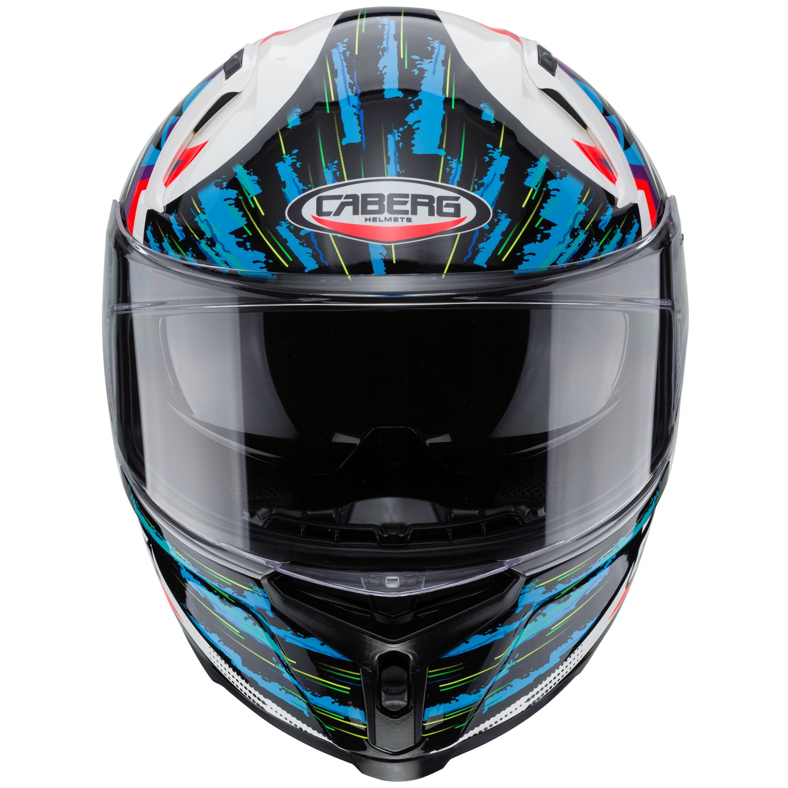 Caberg Helm Avalon Hawk, weiß/schwarz-blau