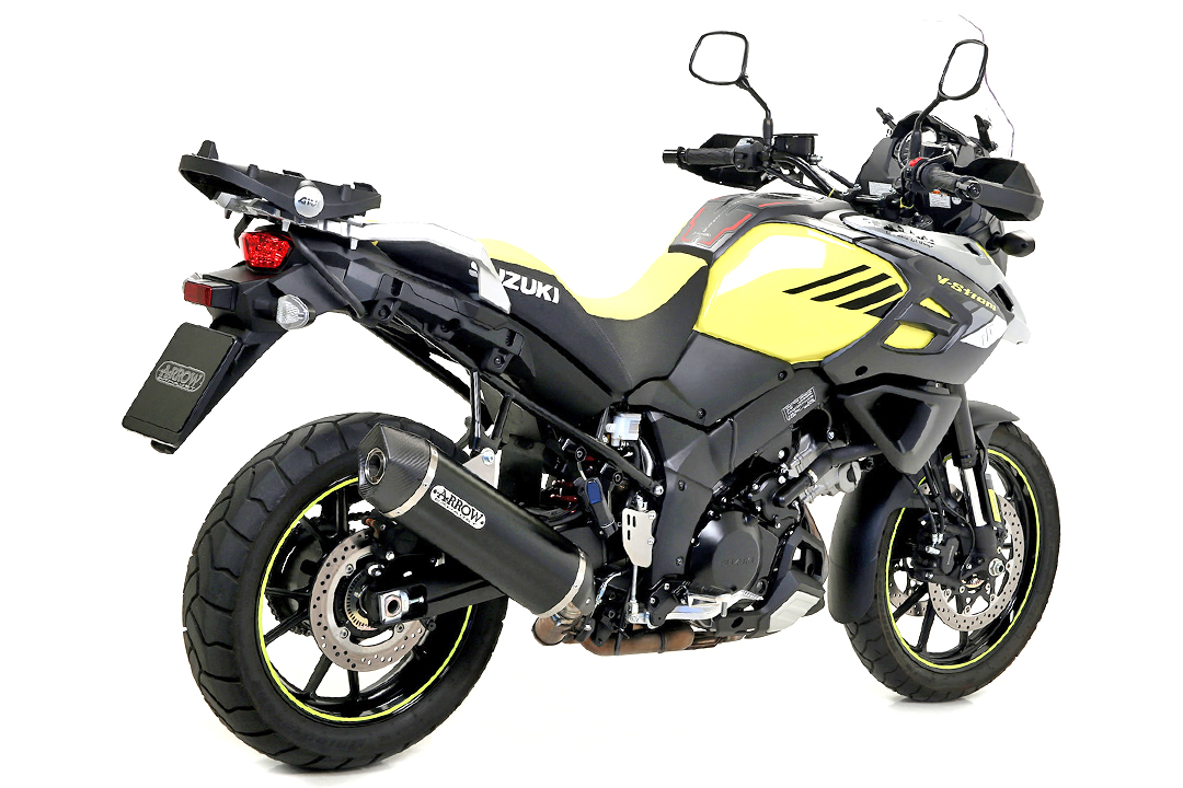 ARROW Auspuff MAXI RACE TECH für Suzuki DL1000 V-Strom 2014- V-Strom 1050 2020- aus Aluminium, schwa