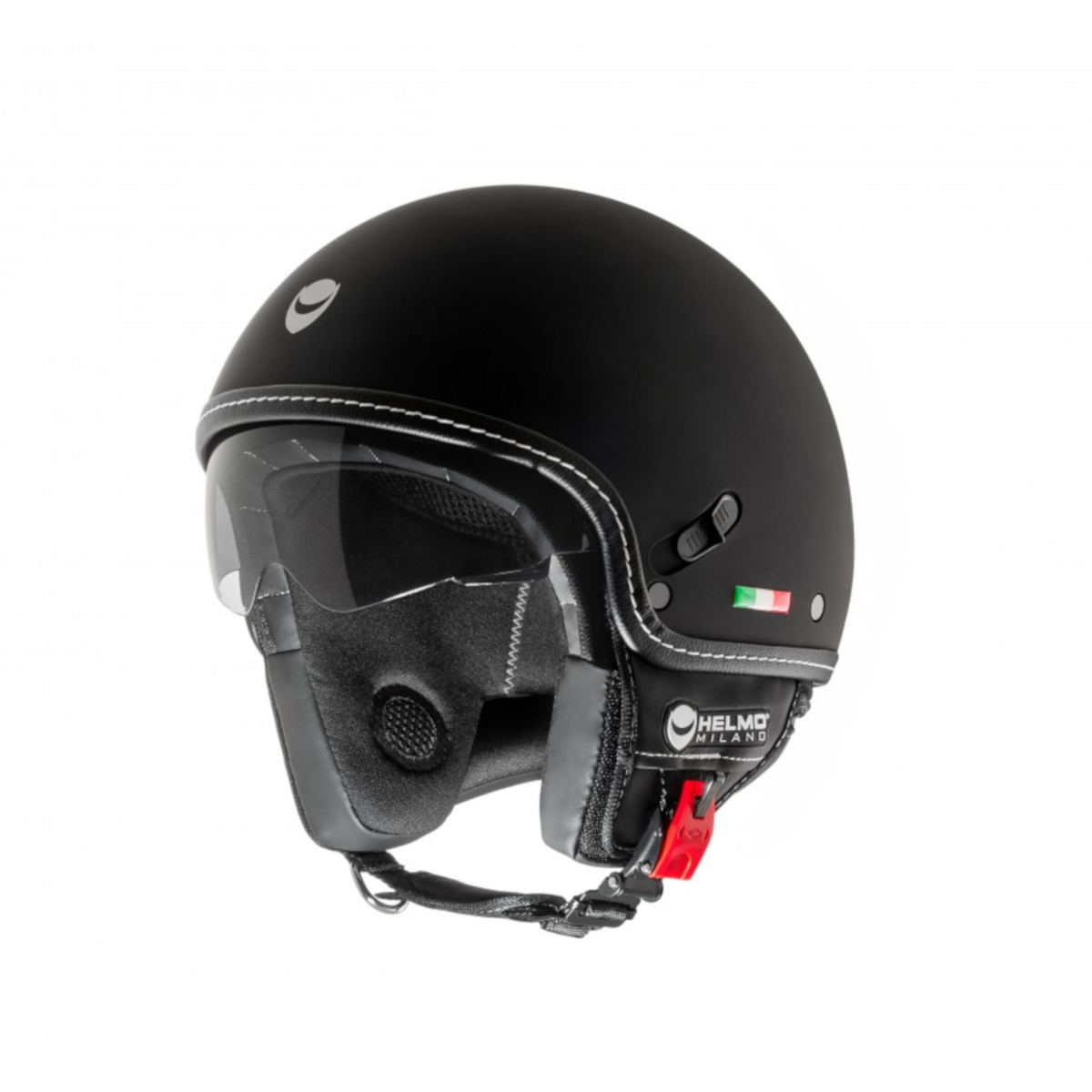Helmo Milano Demi Jet, Puro Stile, schwarz, matt