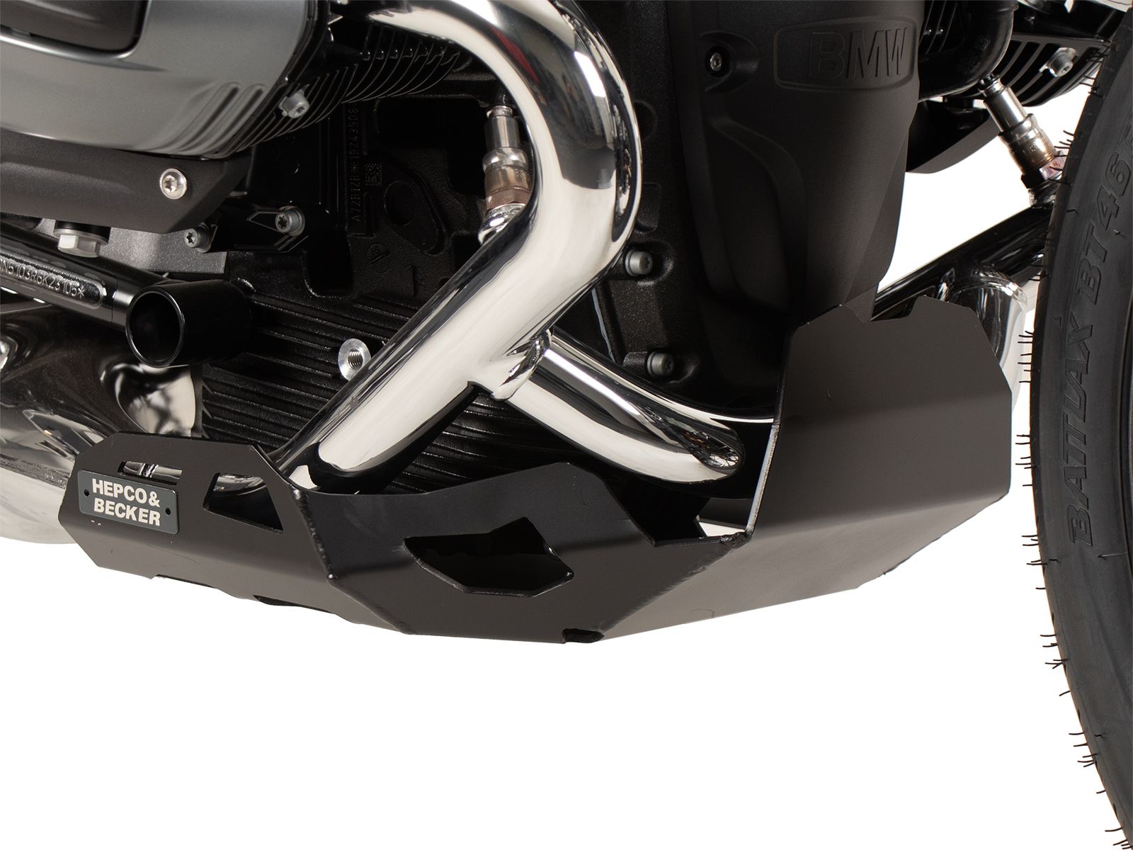 Motorschutzplatte schwarz für BMW R 12 (24-) Hepco & Becker