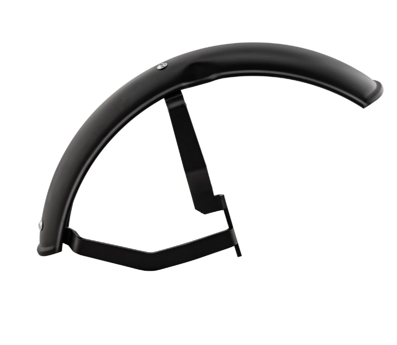 Kotflügel 2.0 Garelli für Vespa PX 80-200ccm, Metall schwarz matt, Halter schwarz