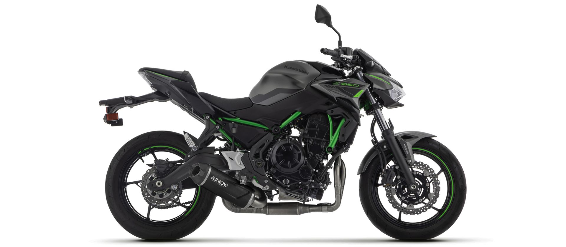 ARROW Auspuffanlage INDY RACE EVO Titan mit Carbon-Endkappe für Kawasaki Ninja 650 / Z 650 (24-)