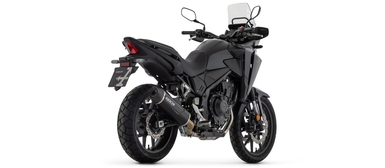ARROW Auspuff INDY RACE EVO Aluminium schwarz für Honda NX500 / CB500 Hornet (24-)