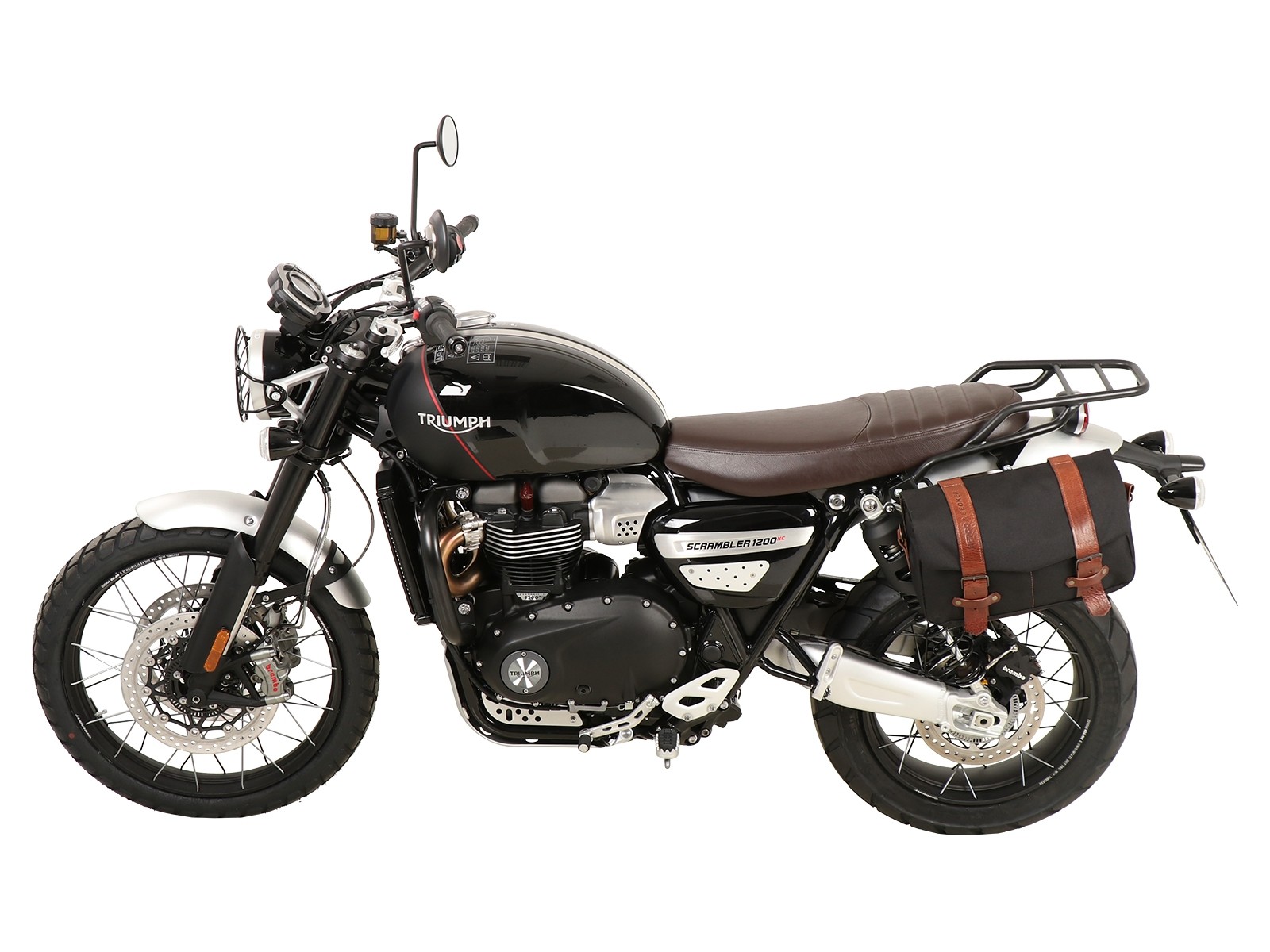 Seitenträger einseitig links schwarz C-Bow für Triumph Scrambler 1200 XC (2019-)
