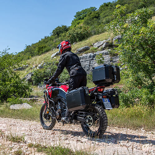 Givi Alu-Seiten-Koffer Satz Trekker Outback 48L schwarz Monokey
