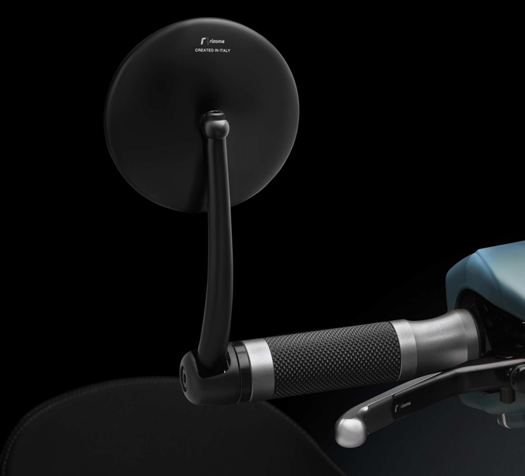 Lenkerendenspiegel RIZOMA "SPIRIT RS" für Vespa LX/​LXV/​S/​GTS/​GTS Super/​GTV/​GT, schwarz