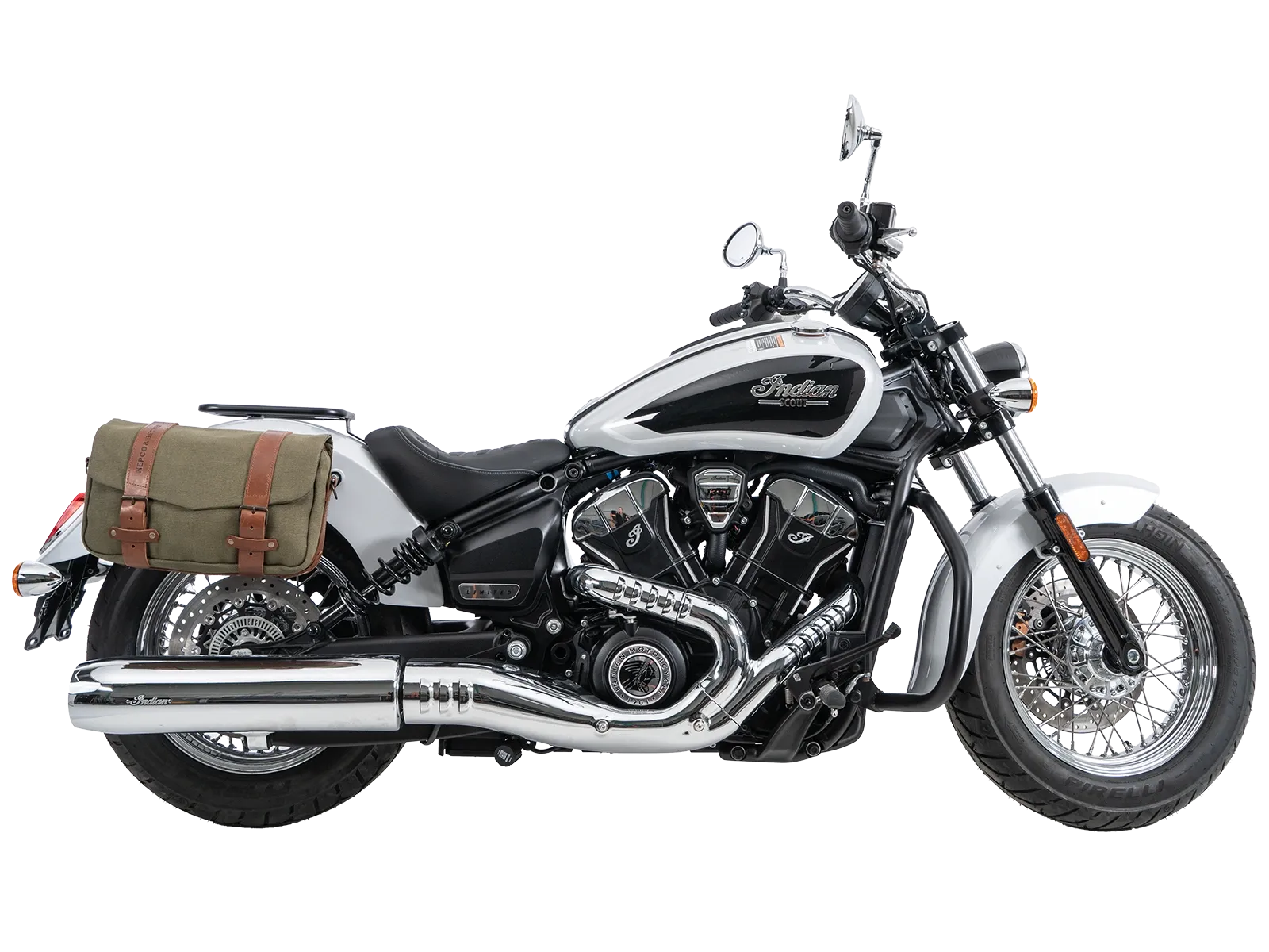 C-Bow Seitenträger chrom für Indian Scout Classic 1250  (25-) Hepco & Becker