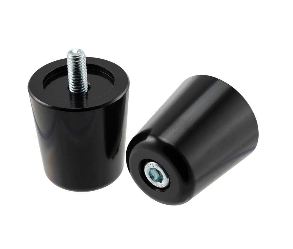 Lenkerendengewichte für Vespa, schwarz glänzend