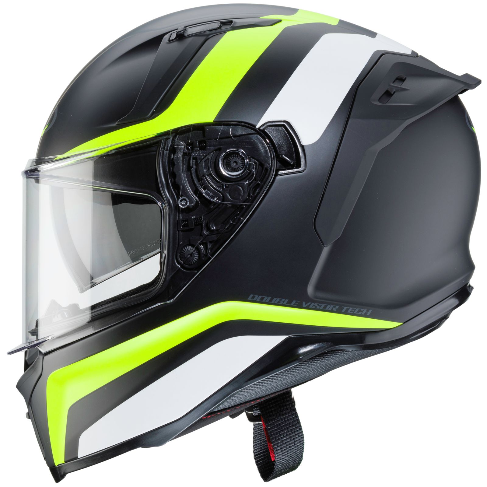 Caberg Helm Avalon Blast, matt-schwarz/weiß-fluo-gelb
