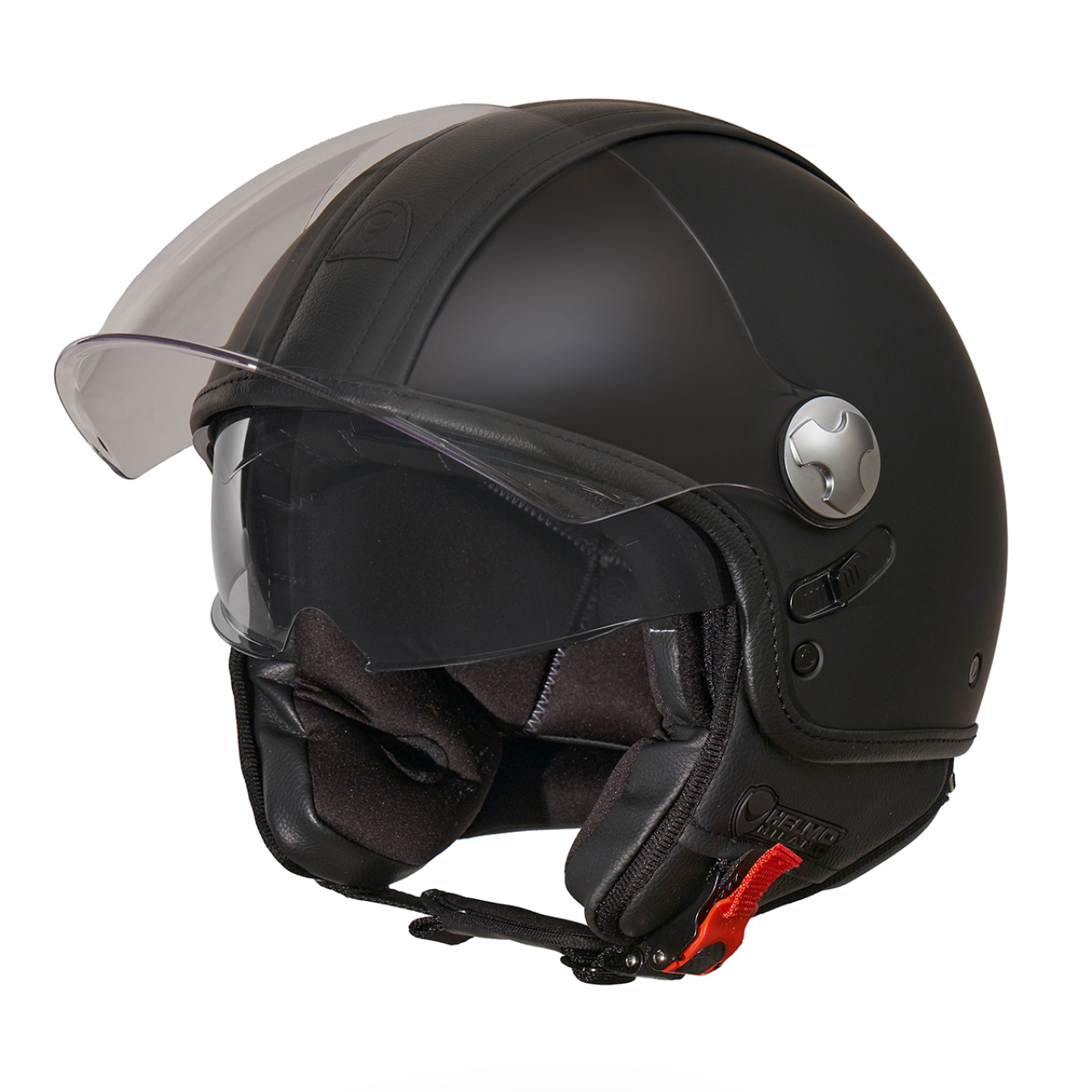 Helmo Milano Demi Jet, PelleDura Premium, schwarz matt