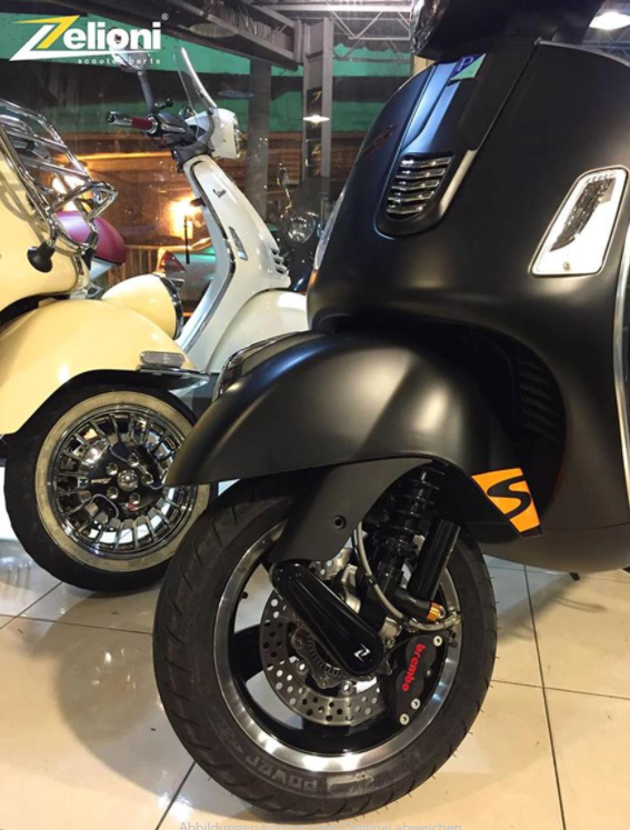 Stoßdämpfer "Black Edition" vorne für Vespa GTS/​GTS Super 125-300ccm ('14-'16), schwarz