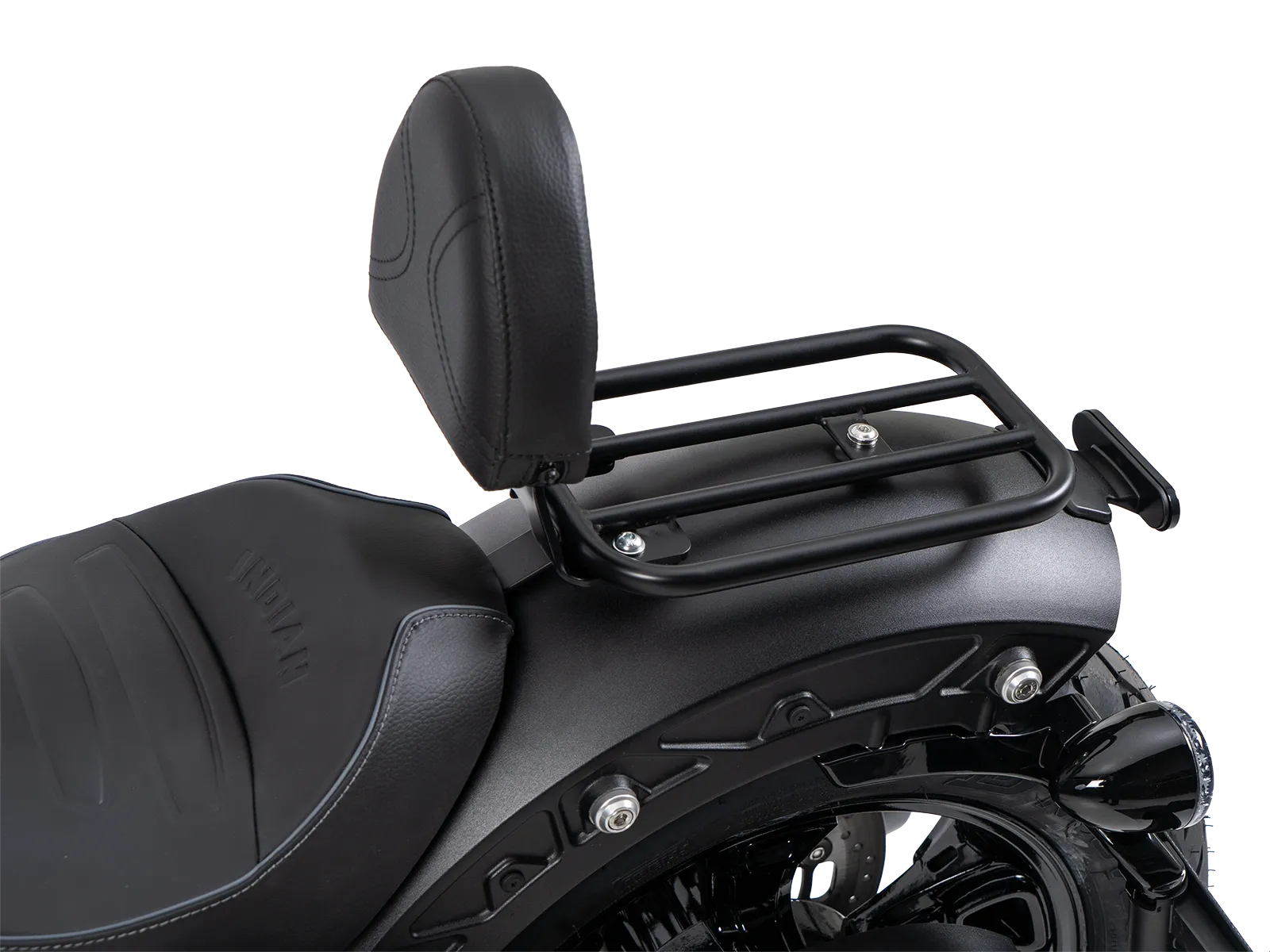 Rückenlehne Fahrer mit Polster schwarz für Indian Scout Classic 1250 (25-) Hepco & Becker