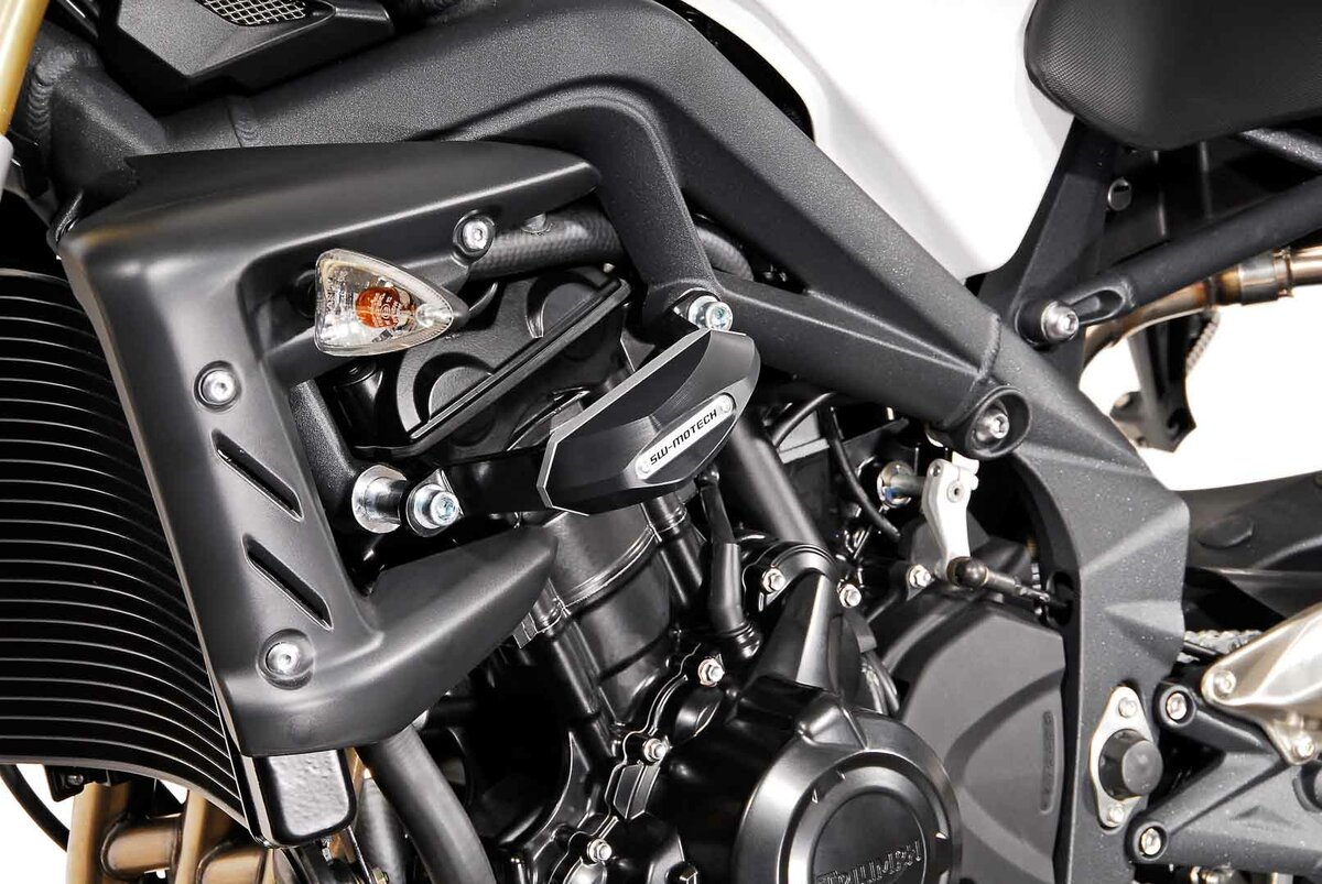 SW-Motech Sturzpad-Kit schwarz für Triumph Street Triple 675