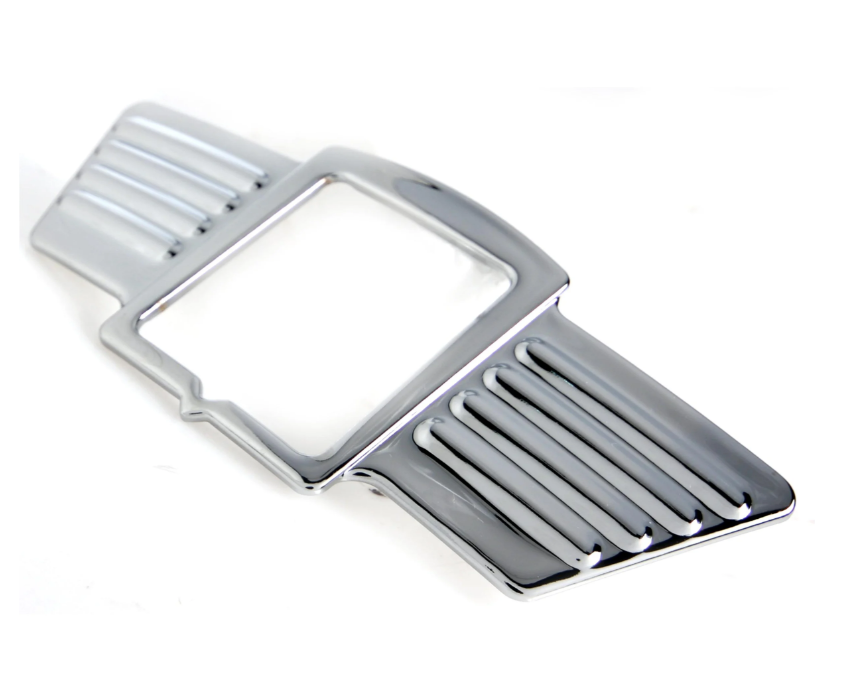 Kaskadenzierflügel für eckiges PIAGGIO Emblem, Mark I, für Vespa, Kunststoff, chrom