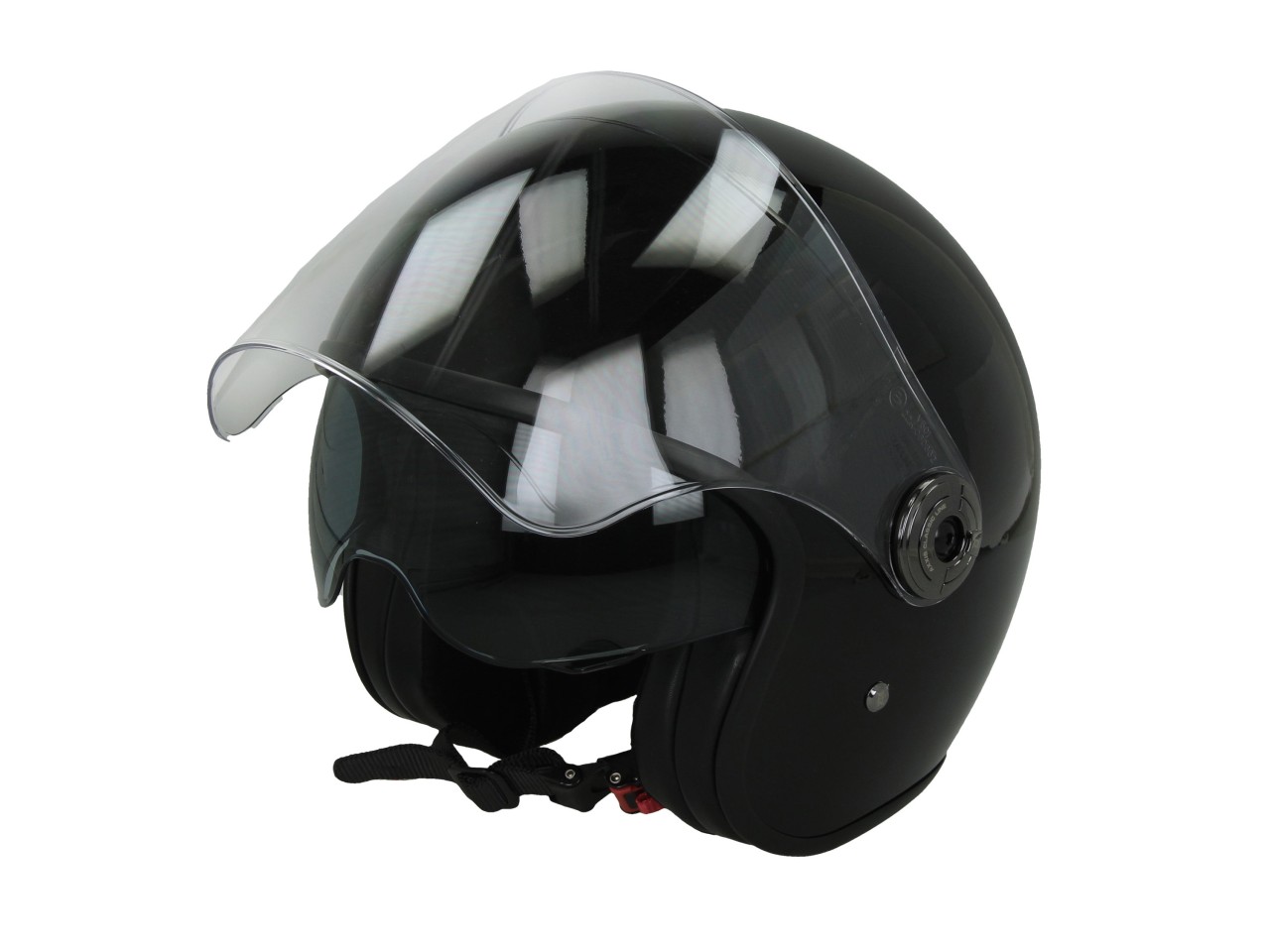 Axxis Jethelm Hornet Fiber LV SV, Solid, schwarz, glänzend, Fiberglas, ECE 22.06