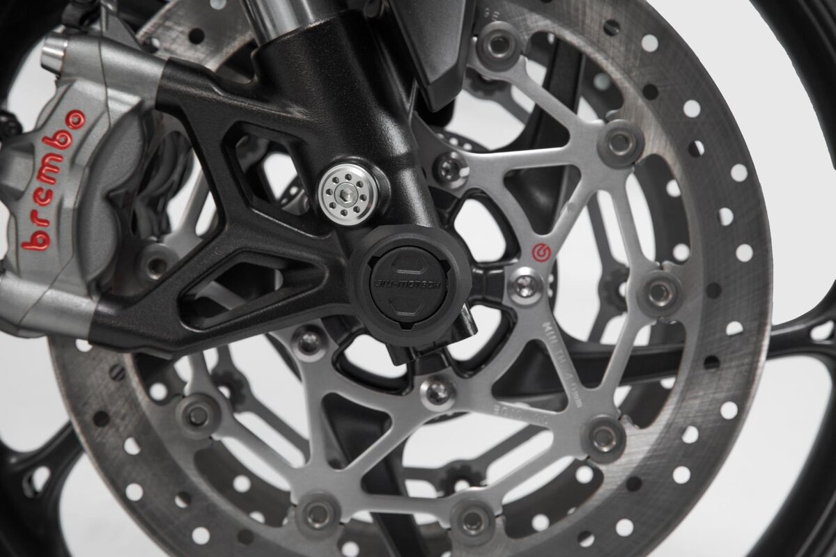 SW-Motech Sturzpad-Kit für Vorderachse schwarz für BMW R 1200 GS /RT, R 1250 GS /RT