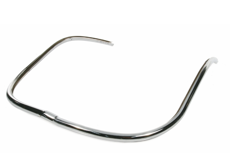 Monoschlitzrohr Beinschild CUPPINI für Vespa PX 80-200ccm, chrom