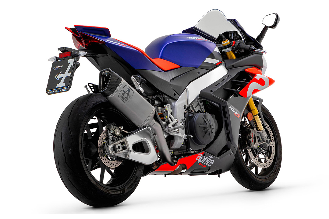 ARROW Racing-Auspuff PISTA mit Titan Zwischenrohr für Aprilia RSV4 1100 Factory 2021- , Tuono V4 202