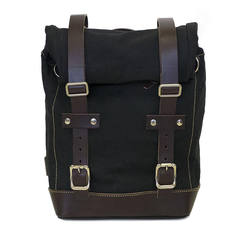 Canvas-Seitentasche 10L-14L - Schwarz/Braun - Unit Garage