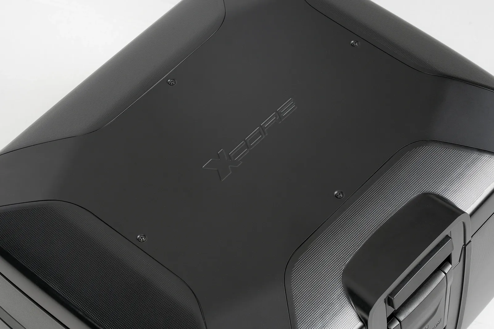 Xcore Topcase 40 schwarz mit schwarzer Blende für Smartrack Hepco & Becker