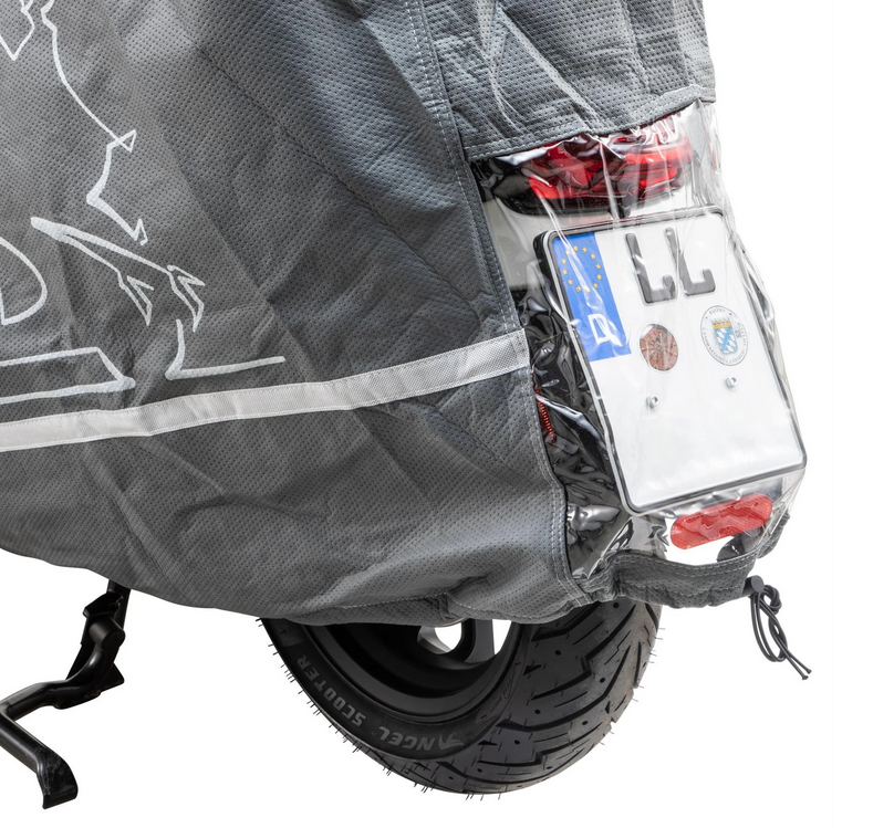 Faltgarage Indoor PREMIUM 2.0 für Vespa ET2/​ET4/​LX/​LXV/​S/​Primavera/​Sprint, Größe L, grau