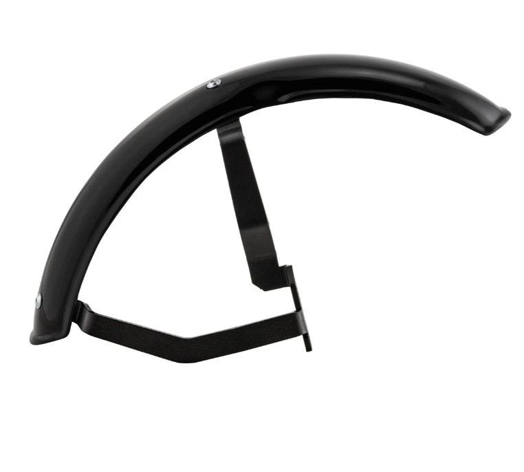 Kotflügel 2.0 Garelli EVO II für Vespa PX 80-200ccm, GFK schwarz, Halter schwarz
