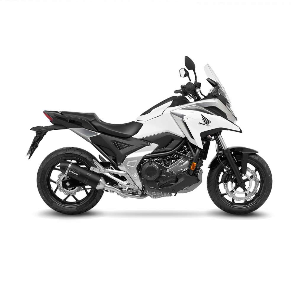 LeoVince Auspuffanlage LV One Evo für Honda NC 750 XA, Edelstahl schwarz, slip on, E-Gutachten