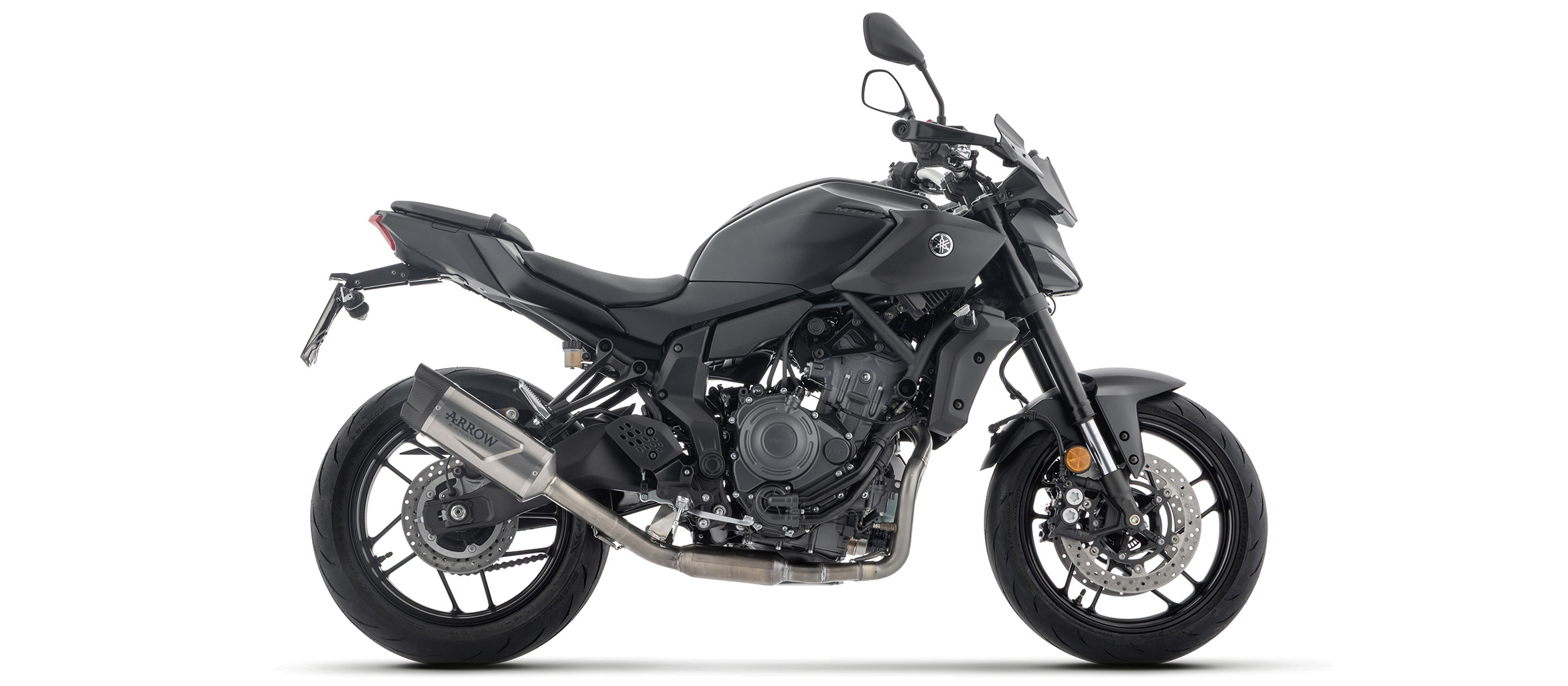 ARROW Auspuff INDY RACE EVO DARK Aluminium schwarz für Yamaha MT-07. 2025-