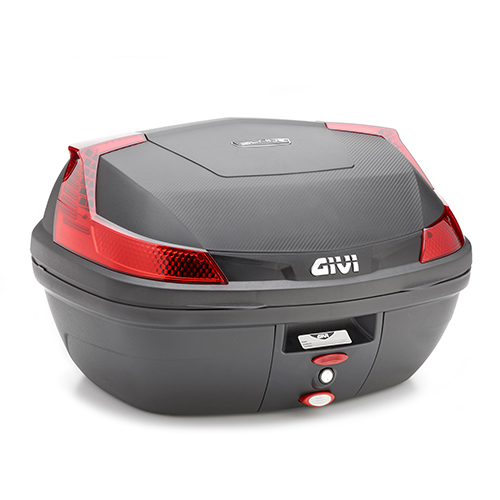 B47 BLADE MONOLOCK Topcase mit Platte und roten Reflektoren Givi