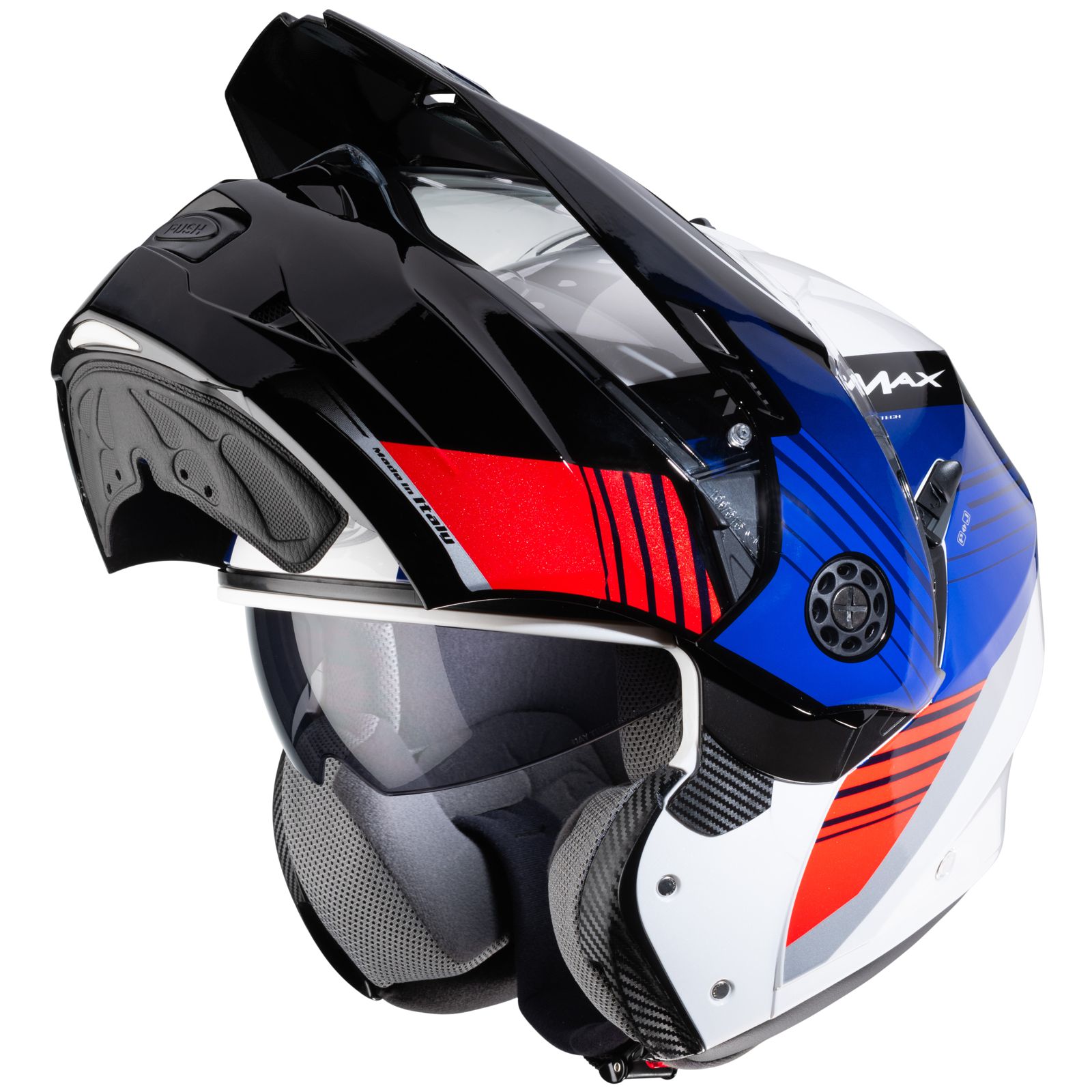Caberg Helm Tourmax Titan, weiß/blau-rot