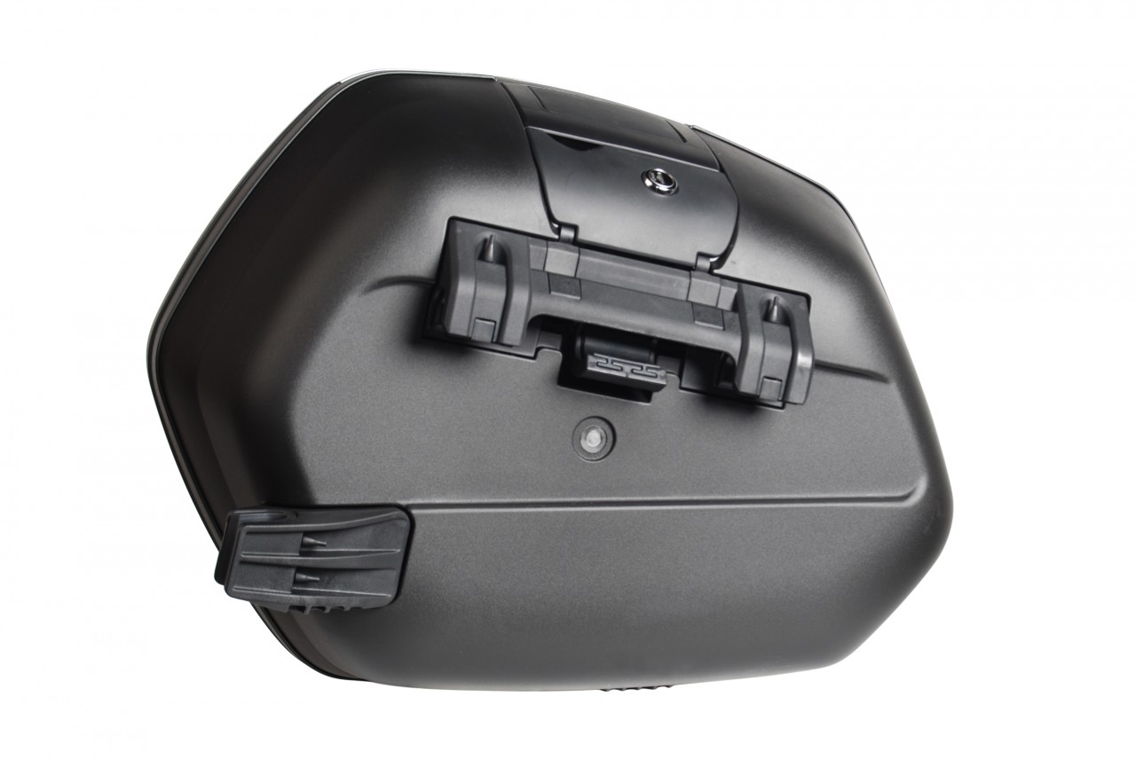 Shad Seitenkoffer Satz SH36, schwarz mit Carbon-Look Abdeckung, 36l