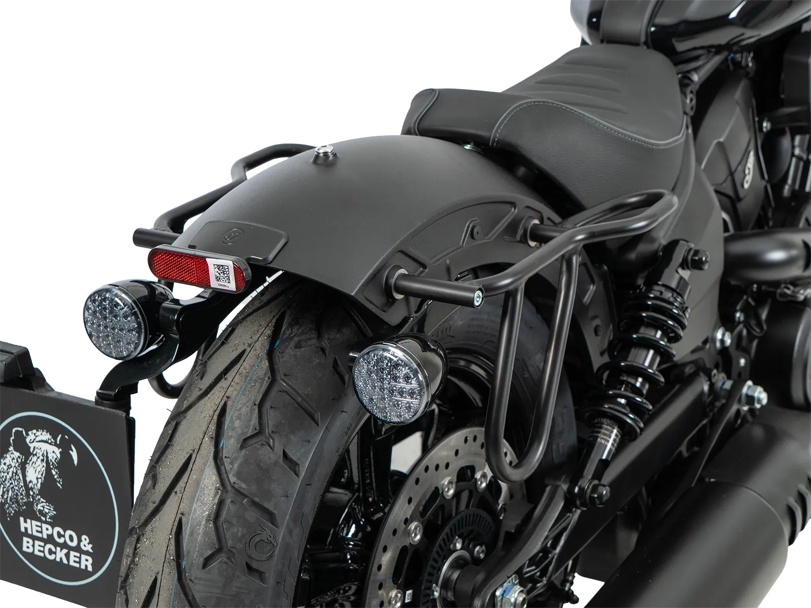 Cutout Taschen Set braun inkl. Halter für Indian Scout Sixty Classic (25-) Hepco & Becker