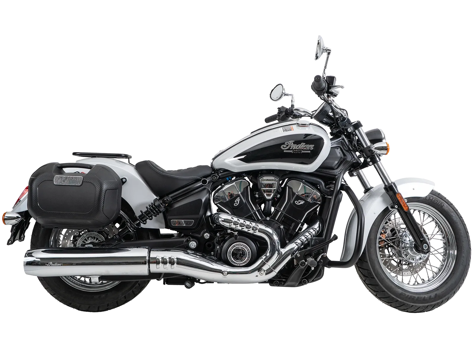 C-Bow Seitenträger chrom für Indian Scout Classic 1250  (25-) Hepco & Becker