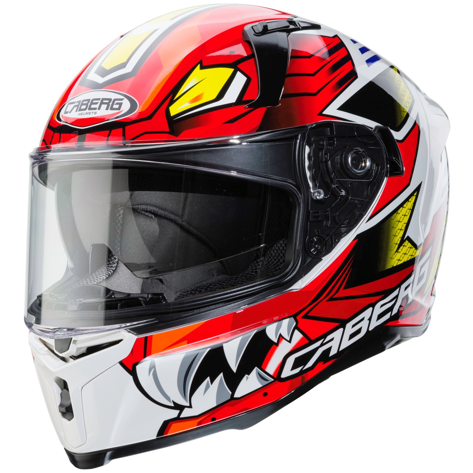 Caberg Helm Avalon Giga, weiß/rot-gelb