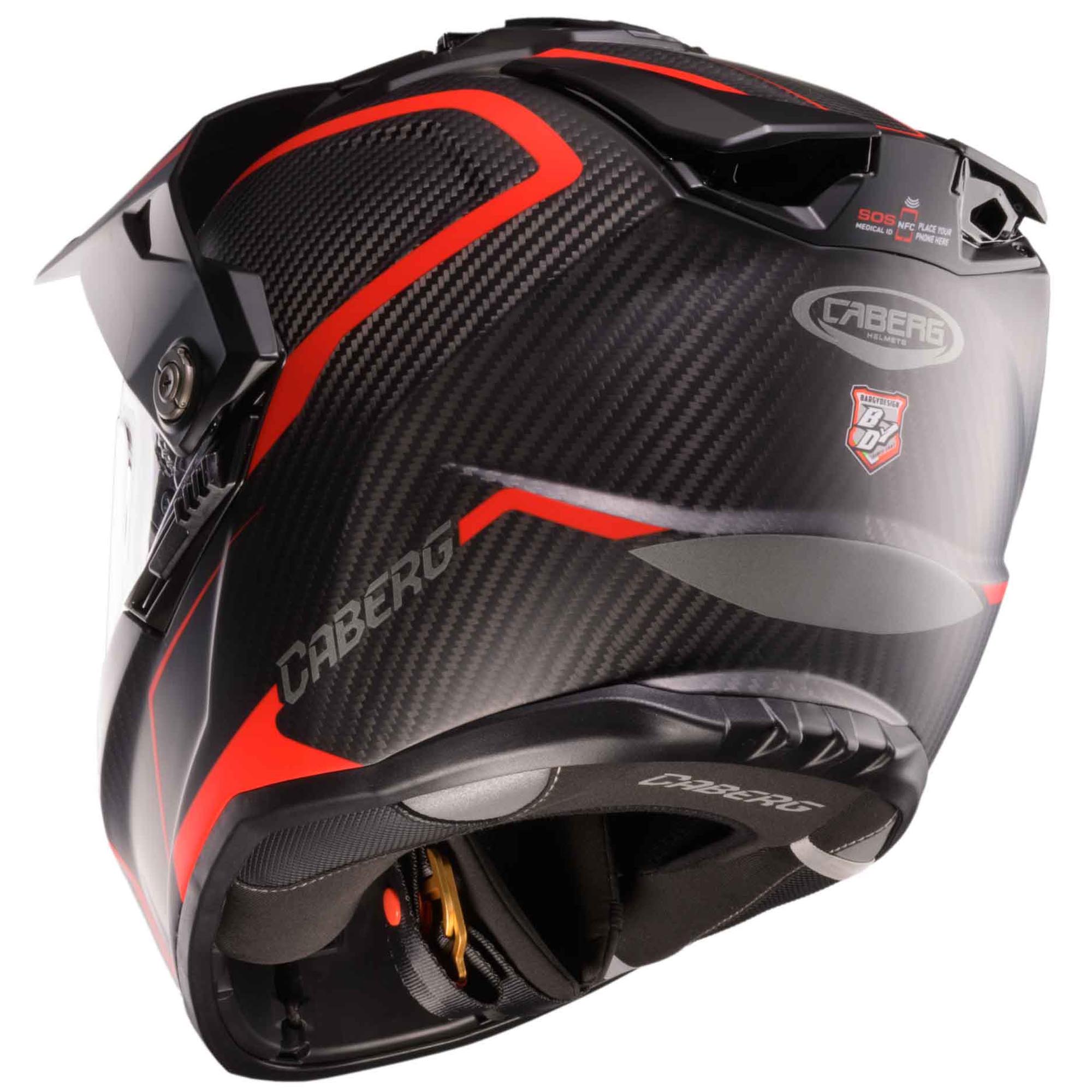Caberg Helm Tanami Carbon Gravity schwarz/rot