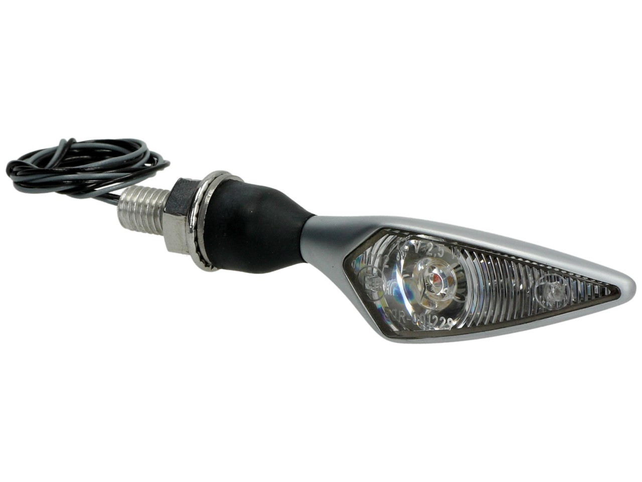 Kellermann Blinker, Rhombus, Stahl, LED, VL/HR, 12 V, chrom matt, M8x20, E-geprüft