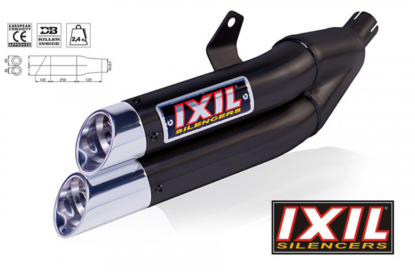IXIL HYPERLOW BLACK XL Edelstahl-Komplettanlage für Honda CB 650 F/R, CBR 650 F/R